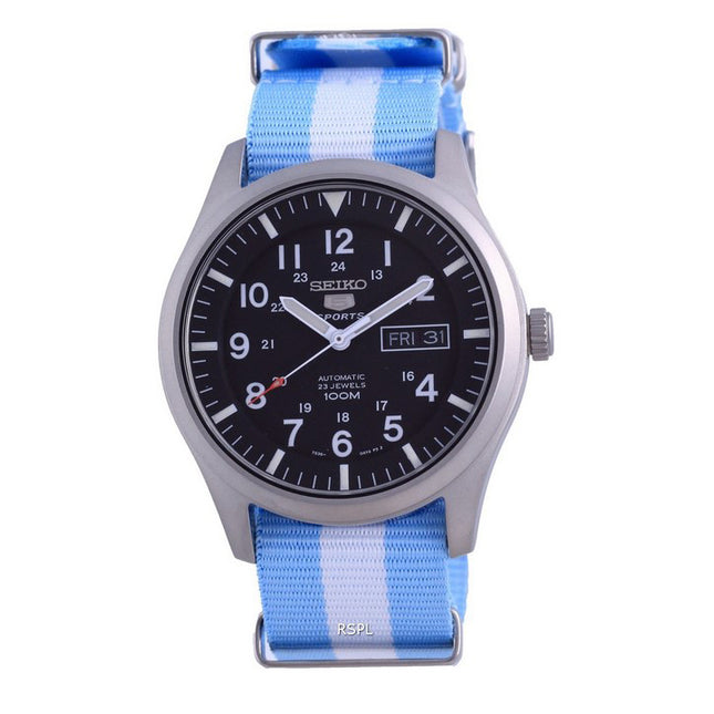 Seiko 5 Sports Automatic Polyester SNZG15K1-var-NATO24 100M Men's Watch