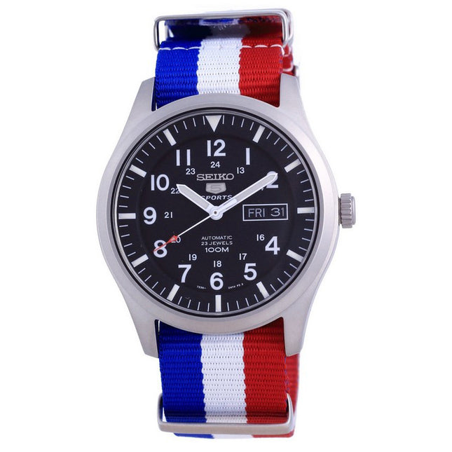 Seiko 5 Sports Automatic Polyester SNZG15K1-var-NATO25 100M Men's Watch