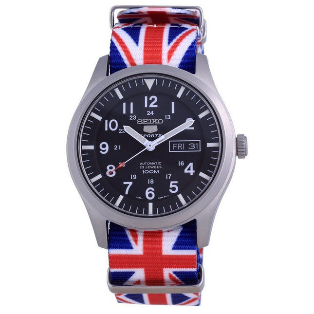 Seiko 5 Sports Automatic Polyester SNZG15K1-var-NATO28 100M Men's Watch