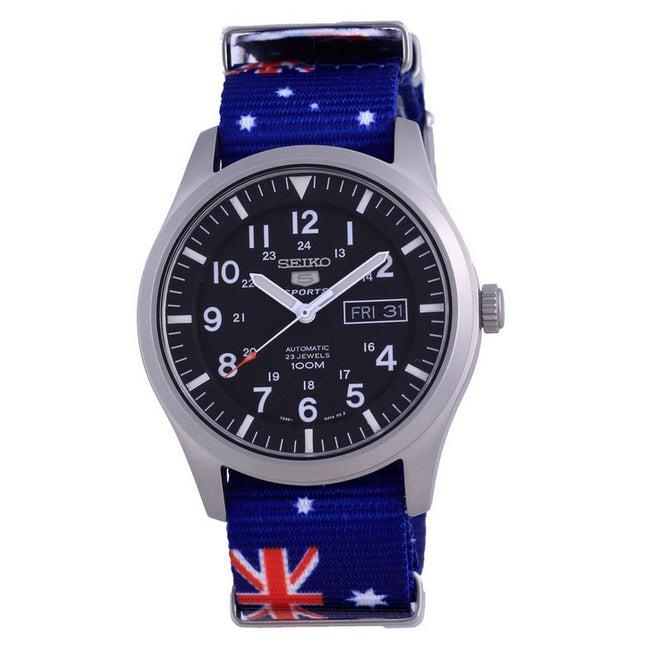 Seiko 5 Sports Automatic Polyester SNZG15K1-var-NATO30 100M Men's Watch