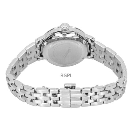 Seiko Presage Cocktail Diamond Accents Stainless Steel Silver Dial Automatic SRE017J1 Women's Watch