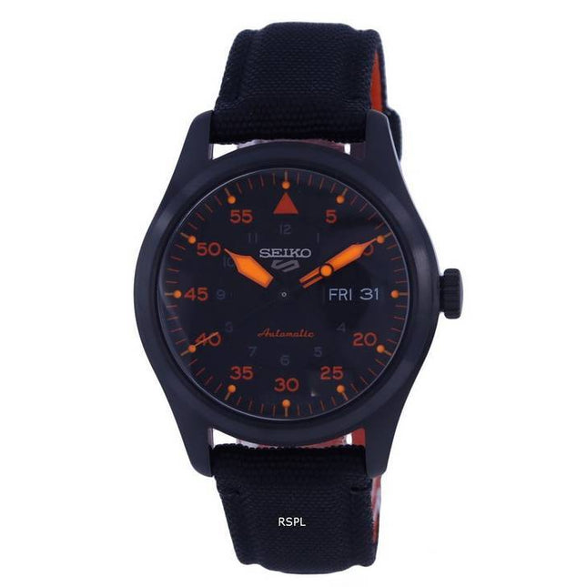Seiko 5 Sports Flieger Nylon Black Dial Automatic SRPH33K1 100M Men's Watch