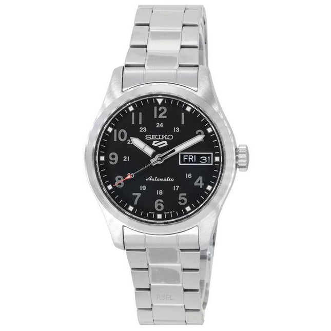 Seiko 5 Sports In The Metal Midfield Black Dial Automatic SRPJ81K1 100M Men's Watch