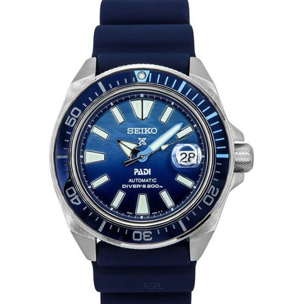 Seiko Prospex Samurai PADI Special Edition Blue Dial Automatic Divers SRPJ93K1 200M Men's Watch