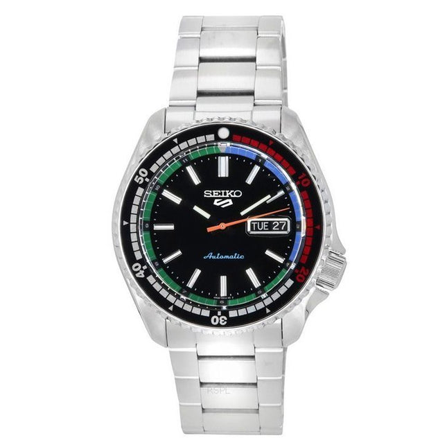Seiko 5 Sports SKX Style The New Regatta Timer Special Edition Black Dial Automatic SRPK13K1 100M Men's Watch