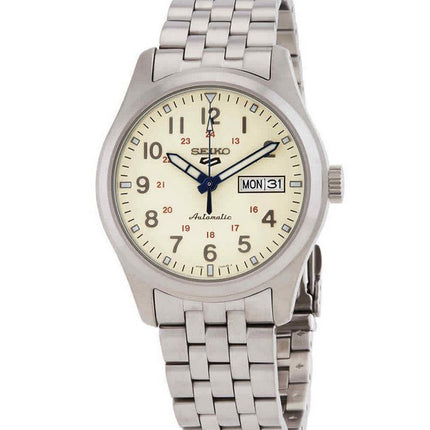 Seiko 5 Sports Laurel 110th Anniversary Limited Edition Beige Dial Automatic SRPK41K1 100M Men's Watch With Extra Strap