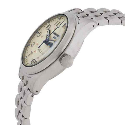 Seiko 5 Sports Laurel 110th Anniversary Limited Edition Beige Dial Automatic SRPK41K1 100M Men's Watch With Extra Strap