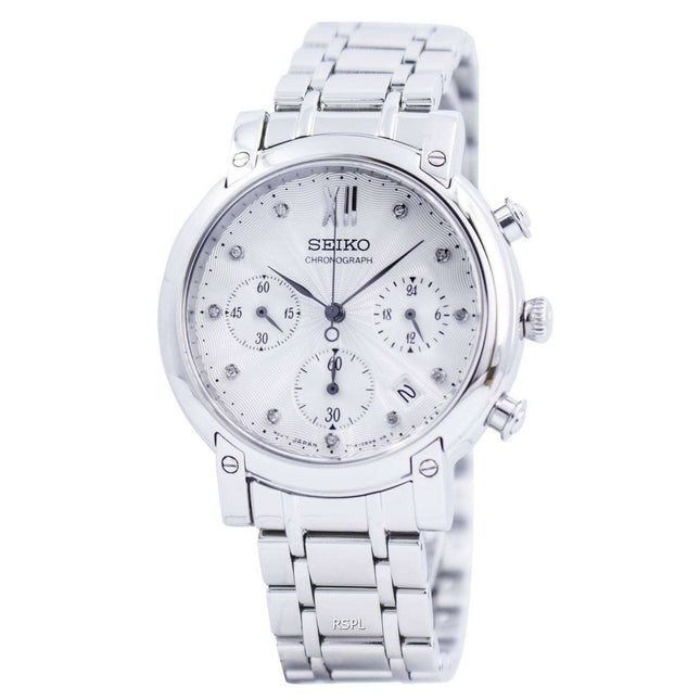 Seiko Chronograph Quartz Crystals SRW837 SRW837P1 SRW837P Womens Watch