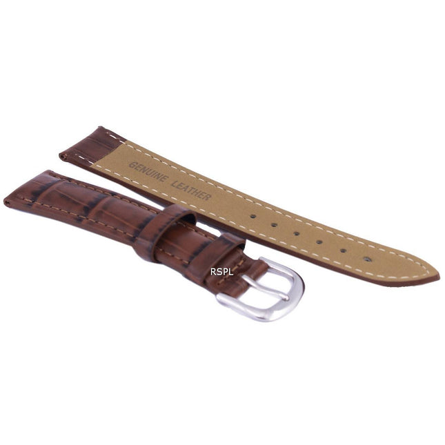 Dark Brown Ratio Brand Leather Watch Strap 18mm