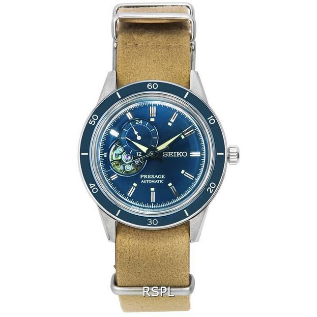 Seiko Presage Style60s Heritage Blue Open Heart Dial Automatic SSA453 SSA453J1 SSA453J Men's Watch