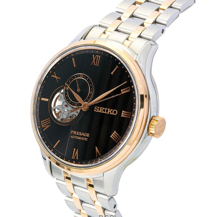 Seiko Presage Japanese Garden Two Tone Stainless Steel Brown Dial Automatic SSA466J1 Men's Watch