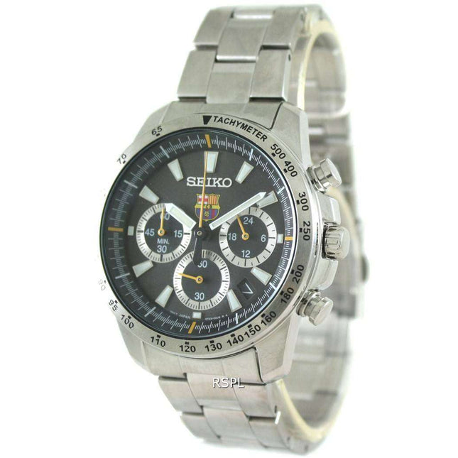 Seiko Quartz Chronograph FC Barcelona SSB073P1 SSB073P SSB073 Mens Watch