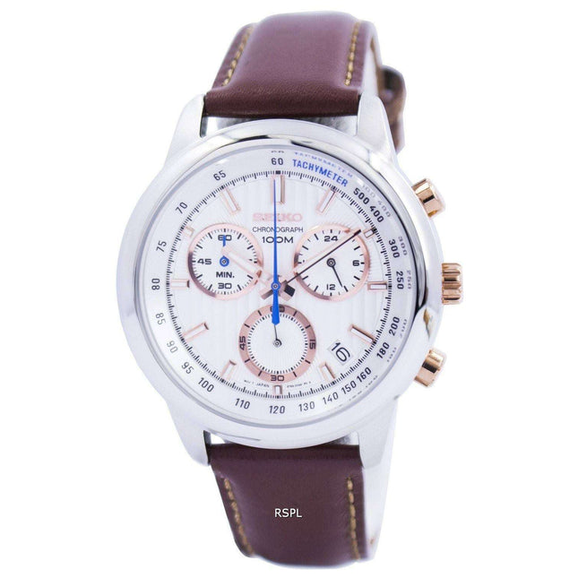 Seiko Chronograph Quartz Tachymeter 100M SSB211 SSB211P1 SSB211P Men's Watch