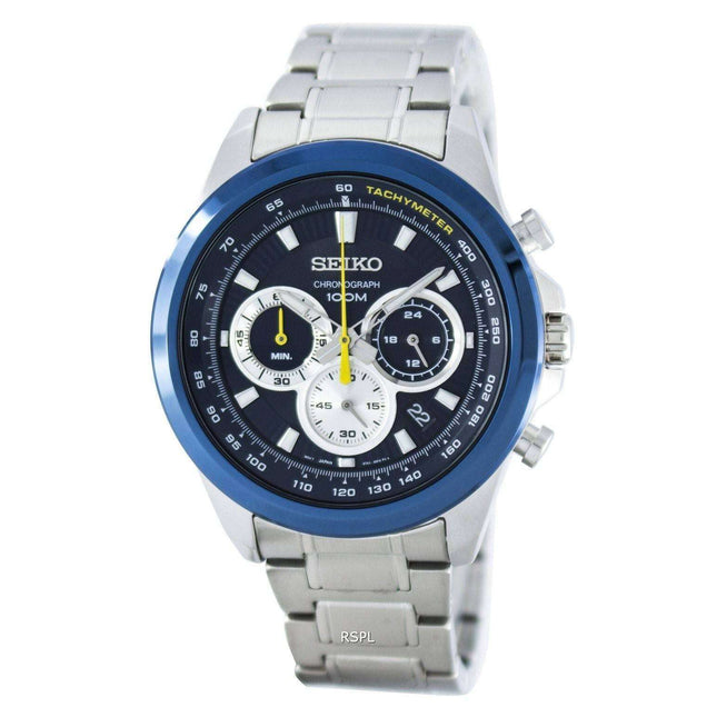 Seiko Chronograph Quartz Tachymeter SSB251 SSB251P1 SSB251P Men's Watch
