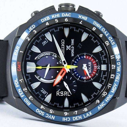 Seiko Prospex World Time Solar Chronograph SSC551 SSC551P1 SSC551P Men's Watch