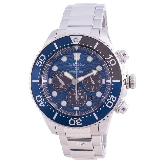 Seiko Prospex Diver's Save The Ocean SSC741 SSC741P1 SSC741P Solar Chronograph Special Edition 200M Men's Watch