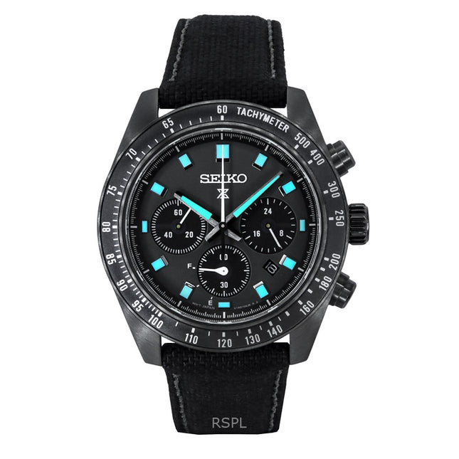 Seiko Prospex Black Series Night Vision Speedtimer Chronograph Black Dial Solar SSC923P1 100M Men's Watch