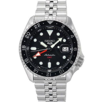Seiko 5 Sports SKX Sports Style GMT Stainless Steel Black Dial Automatic SSK001J1 100M Men's Watch