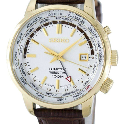 Seiko Kinetic World Time GMT SUN070 SUN070P1 SUN070P Men's Watch
