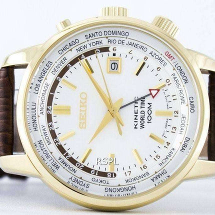 Seiko Kinetic World Time GMT SUN070 SUN070P1 SUN070P Men's Watch