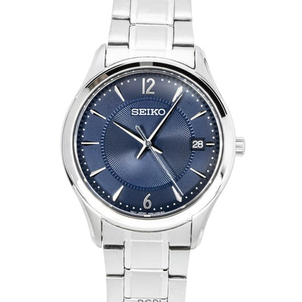 Seiko Classic Stainless Steel Blue Dial Quartz SUR419P1 100M Men's Watch
