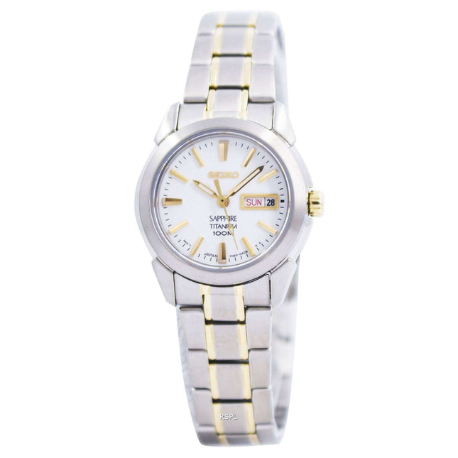 Refurbished Seiko Sapphire Titanium Quartz 100M SXA115 SXA115P1 SXA115P Women's Watch