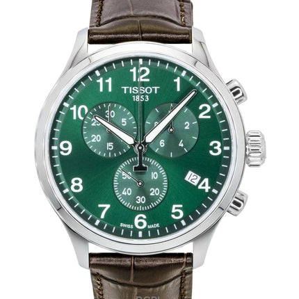 Tissot Chrono XL Classic Chronograph Stainless Steel Green Dial Quartz T116.617.16.092.00 100M Men's Watch