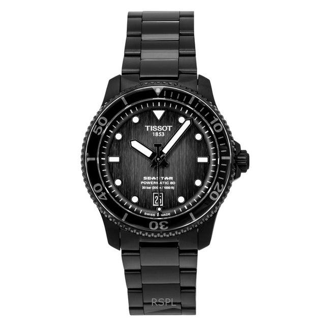 Tissot Seastar 1000 Stainless Steel Grey And Black Dial Automatic Diver's T120.807.33.051.00 300M Men's Watch
