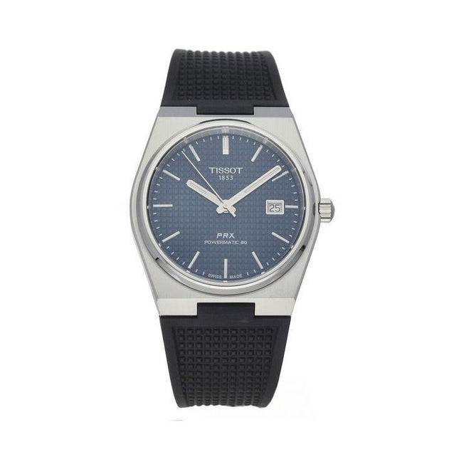 Tissot PRX T-Classic Powermatic 80 Rubber Strap Blue Dial Automatic T137.407.17.041.00 100M Men's Watch