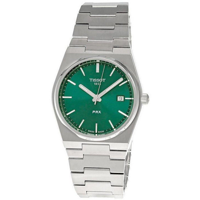 Tissot T-Classic PRX Stainless Steel Green Dial Quartz T137.410.11.091.00 100M Men's Watch