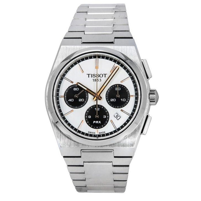 Tissot T-Classic PRX Chronograph White Dial Automatic T137.427.11.011.00 100M Men's Watch