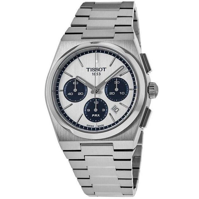 Tissot PRX T-Classic Chronograph White Dial Automatic T137.427.11.011.01 100M Men's Watch