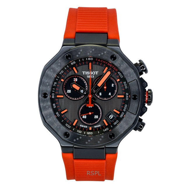 Tissot T-Race Chronograph Synthetic Strap Dark Grey Dial Quartz T141.417.37.061.01 100M Men's Watch