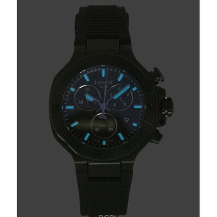 Tissot T-Race Chronograph Silicone Strap Black Dial Quartz T141.817.37.051.00 100M Men's Watch