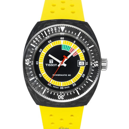 Tissot Sideral S Synthetic Strap Black Dial Automatic Diver's T145.407.97.057.00 300M Men's Watch