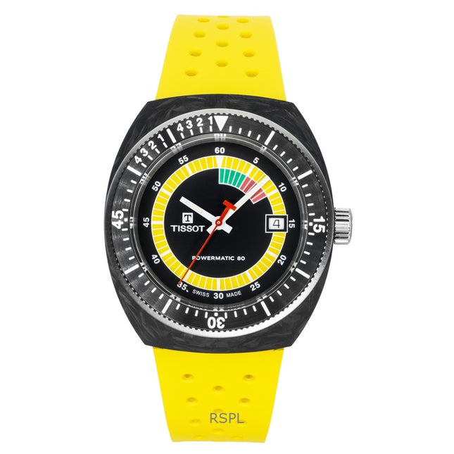 Tissot Sideral S Synthetic Strap Black Dial Automatic Diver's T145.407.97.057.00 300M Men's Watch