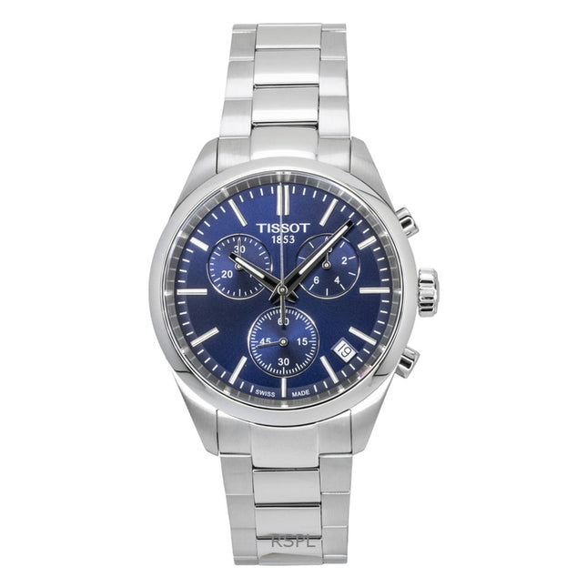 Tissot PR 100 Chronograph Stainless Steel Blue Dial Quartz T150.417.11.041.00 100M Men's Watch