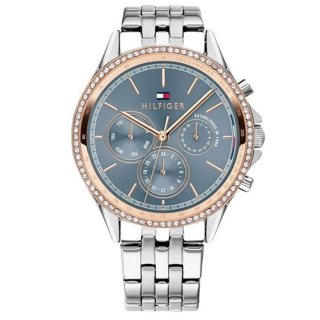 Tommy Hilfiger Ari Crystal Accents Multifunction Grey Dial Quartz 1781976 Womens Watch