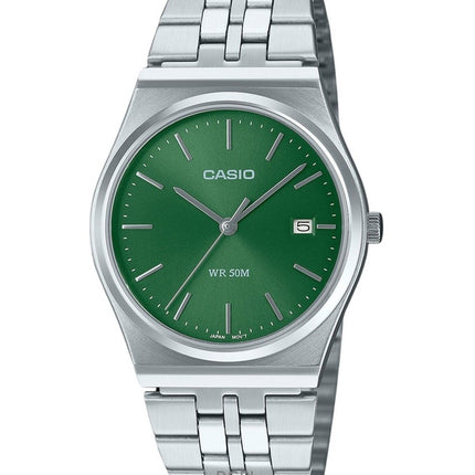 Refurbished Casio Standard Analog Stainless Steel Green Dial Quartz MTP-B145D-3AV Unisex Watch