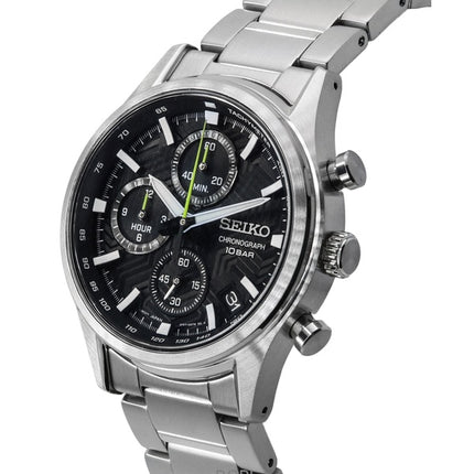 Refurbished Seiko Conceptual Chronograph Black Dial Quartz SSB419P1 100M Men's Watch
