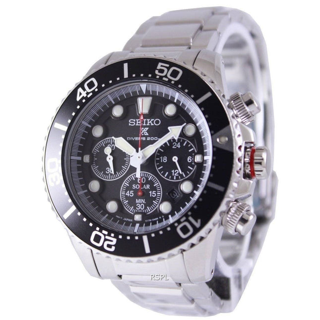 Refurbished Seiko Prospex Diver's Solar Chronograph SSC015 SSC015P1 SSC015P 200M Men's Watch
