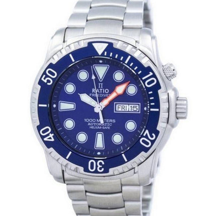 Refurbished Ratio Free Diver Helium-Safe Automatic 1068HA96-34VA-01 1000M Men's Watch