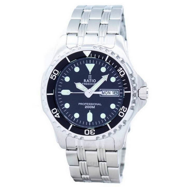 Refurbished Ratio Free Diver's Professional Sapphire Quartz 36JL140 200M Men's Watch