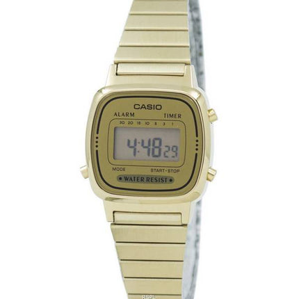 Refurbished Casio Vintage Digital Gold Tone Dial Quartz LA670WGA-9DF LA670WGA-9 Women's Watch