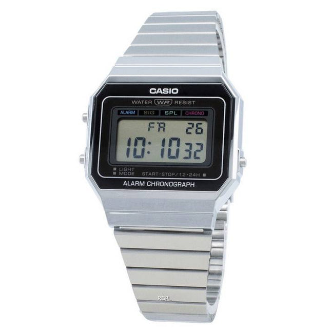 Refurbished Casio Vintage Digital Grey Dial Quartz A700W-1A A700W-1 Men's Watch