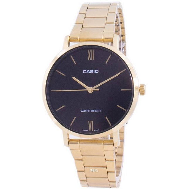 Refurbished Casio Analog Black Dial Quartz LTP-VT01G-1B LTPVT01G-1B Quartz Women's Watch