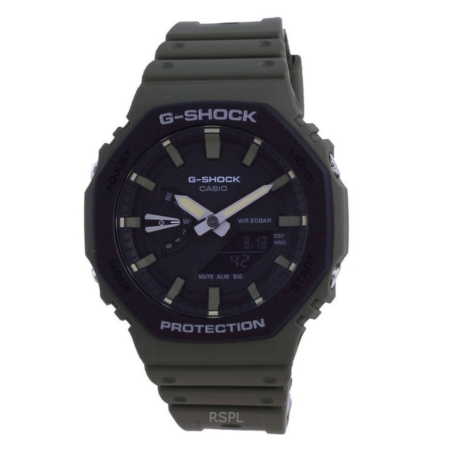 Refurbished Casio G-Shock Analog Digital Resin Strap Black Dial Quartz GA-2110SU-3A 200M Men's Watch