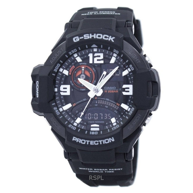 Refurbished Casio G-Shock Analog Digital Resin Strap Black Dial Quartz GA-1000-1A 200M Men's Watch