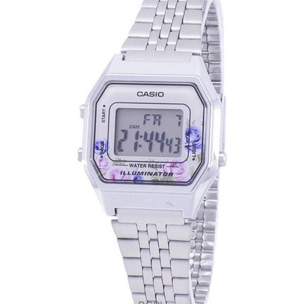 Refurbished Casio Vintage Youth Illuminator Digital Stainless Steel Quartz LA680WA-4C Women's Watch