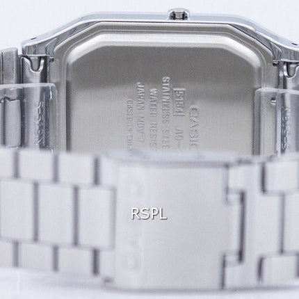 Refurbished Casio Vintage Analog Digital Stainless Steel Black Dial Quartz AQ-230A-1DHDF Unisex Watch